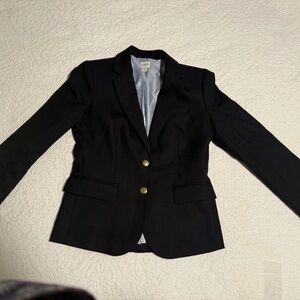 PERFECT CONDITION- J CREW Schoolboy Blazer- Black- Sz 2- Wool